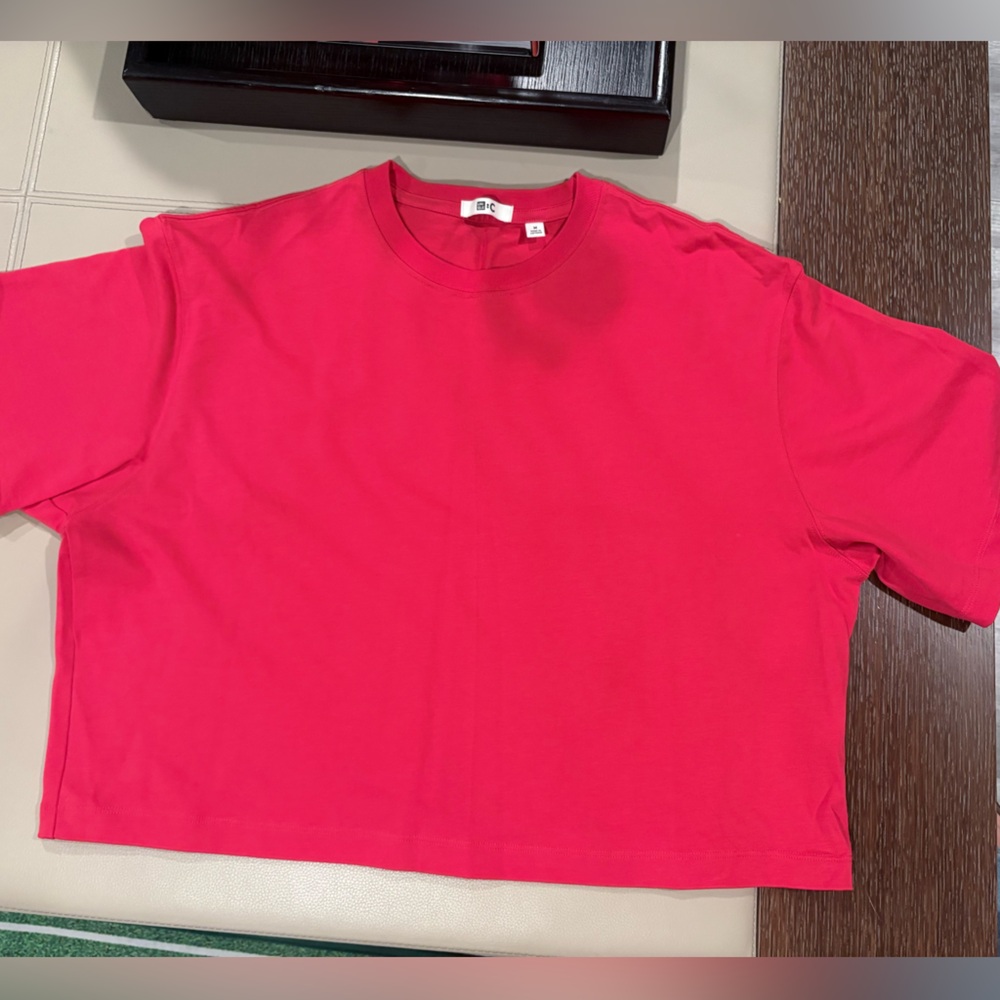 Uniqlo crop/boxy 100% cotton shirt